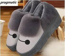 

Winter Korean Women casual shoes Snow Waterproof Platform Soft Plush Fur Shoe Female Ankle Leather brand cotton Warm zapatillas