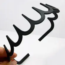 Черный Зигзаг лента для волос намотка зубчатая волна наголовный обруч простые волосы обруч женское украшение для волос аксессуары для волос