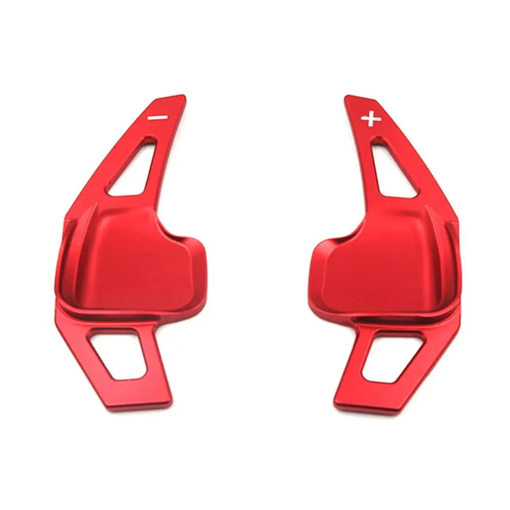 1Pair Aluminum Car Shift Paddle Car Steering Wheel Shift Paddle Extension Shifter Car Accessories For BMW F30 F10 GTZ4 X1 X43 - Color: red