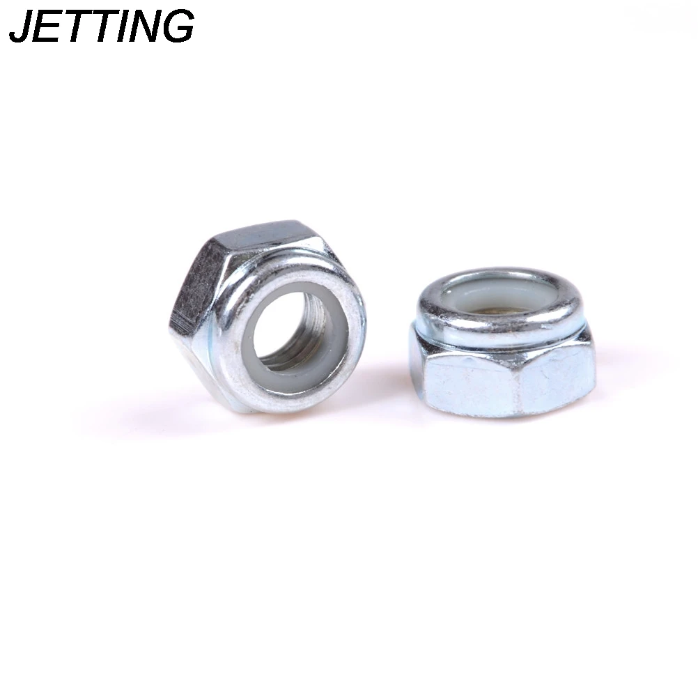 JETTING 10Pcs M3 M4 M5 M6 M8 Galvanized Self locking Nut Nylon Lock Nut