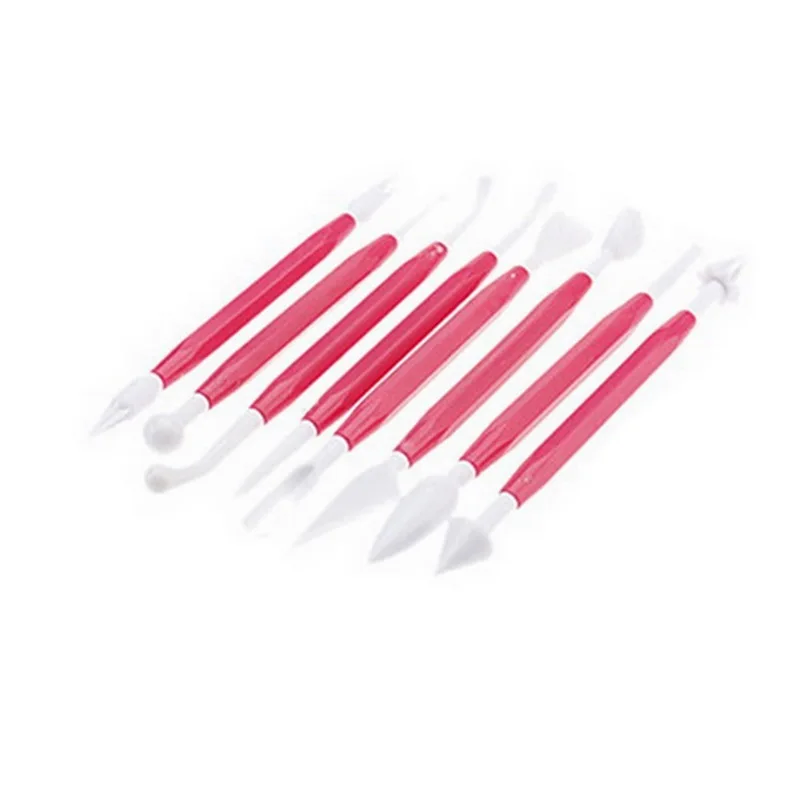 8pcs/set Cake Suger Paste Fondant Sculpture Pen Knife Decorating Tool