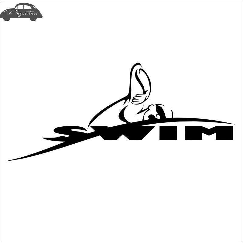 Pegatina Swim Sticker Swimming Car Decal  Posters Born To Swim Vinyl Wall Boat Yacht Decor Mural Sticker