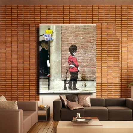 2014 Freeshipping England-based graffiti The royal guards HUGE BANKSY Hope CANVAS Art Pure hand-painted Home Wall painting DECOR |