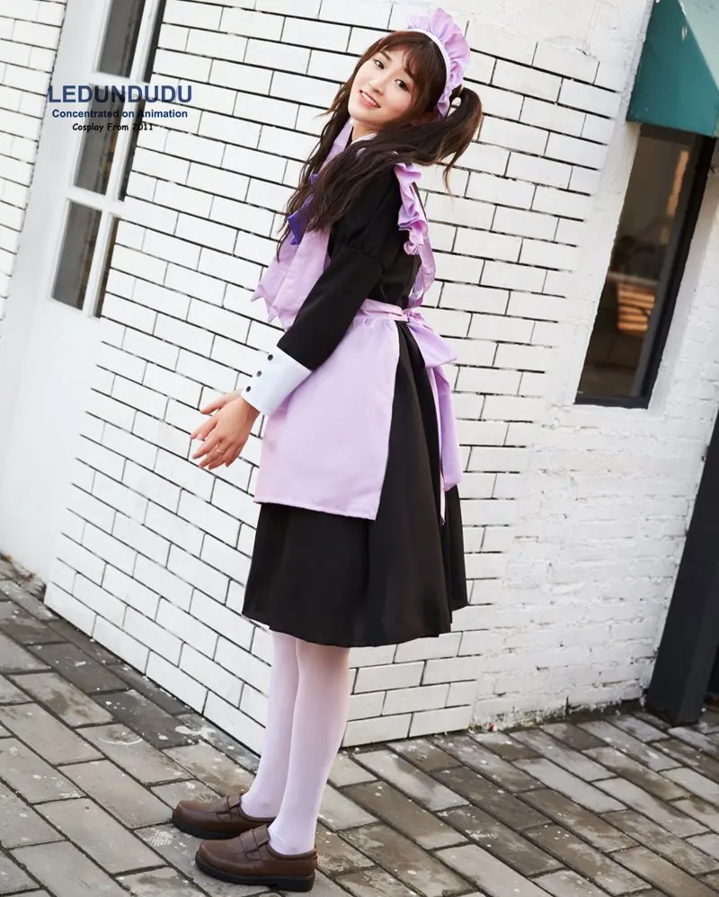 Anime Cardcaptor Sakura 20 years Cosplay Costumes Sakura Kinomoto Maid Dress Pink Purple Tomoyo Women Uniform for Halloween (10)