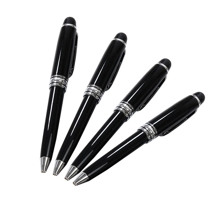 

1PCS GENKKY Mini Pocket-size Ballpoint Pen Metal Ballpoint Pen Rotating Small Portable Oil Pen Black Blue Mini Pen