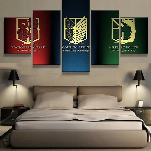 5 Panel Canvas Printed On An Painting For Living Room Wall 5 Panel Canvas Printed On An Painting For Living Room Wall Art Decor Picture Modern Artwork Animation Poster Cuadros