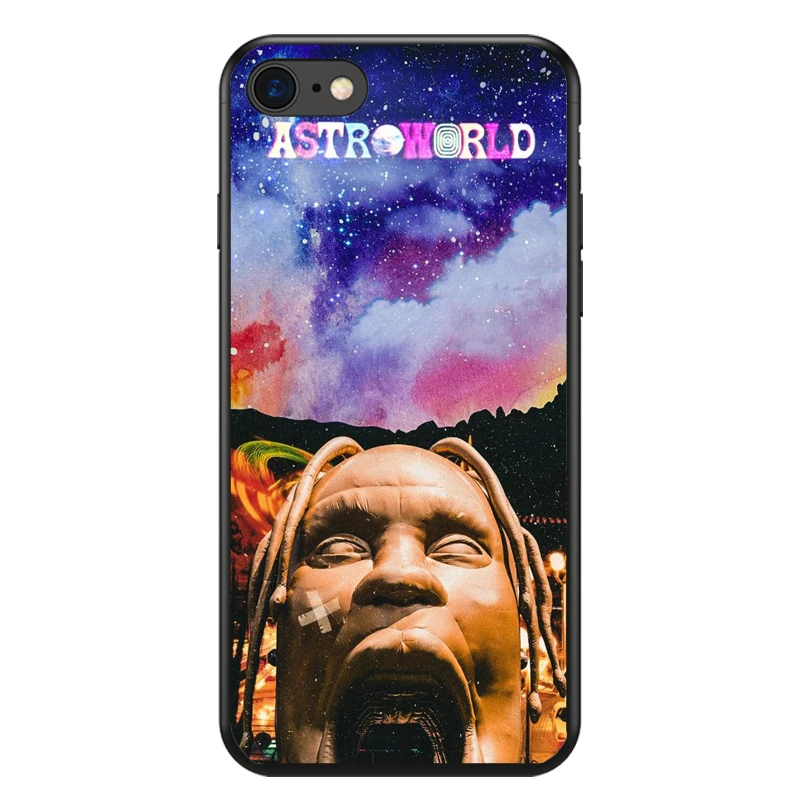 Чехол для телефона Travis Scott Astroworld для iPhone X XS Max XR 8 Plus 7 Plus 6 6S Plus 5 5S SE 4S 5C Мягкий силиконовый черный чехол