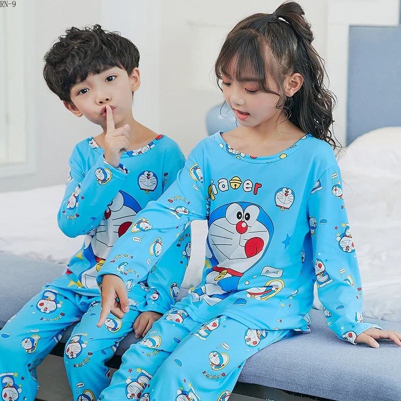 

Spring Children Pajamas Suit 2019 Long Sleeve Kids Pyjamas Set Cartoon Girls Sleepwear Boys Loungewear Set Cute Baby Home Wear