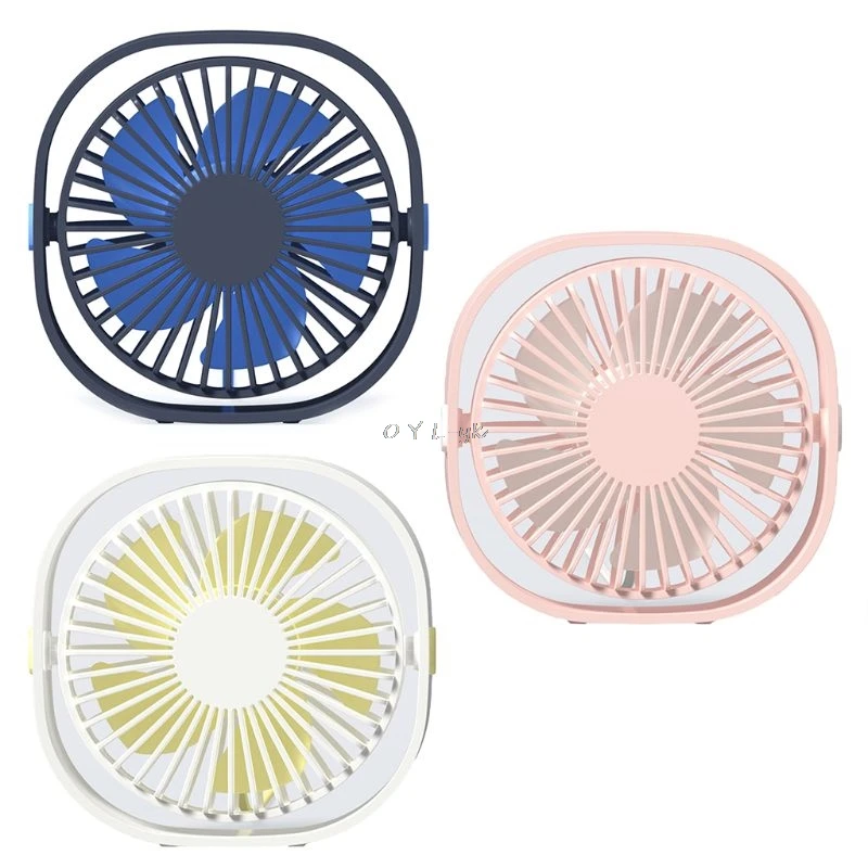 

Mini USB Desk Fan 3 Speeds Lower Noise 360 Up and Down Rotatable Cute Home Office Desktop Decor Portable Hot Summer Supply
