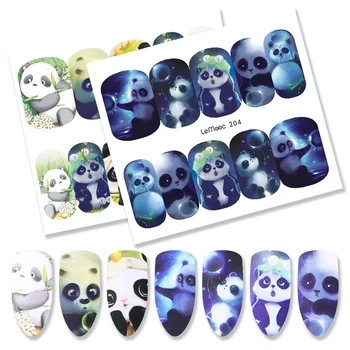 

LEMOOC 1 Sheet Nail Transfer Sticker Water Decal Cute Animal Designs Nail Art Decoration for Watermark