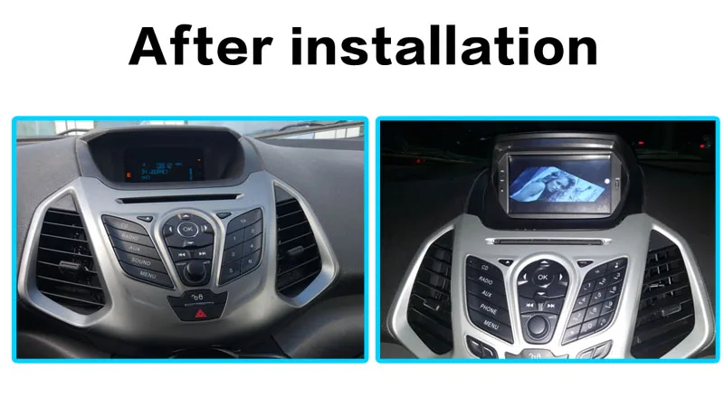 Sale Aotsr Android 8.0 Car GPS Navigation Car Radio DVD Player Headunit for Ford EcoSport 2013 2014 2015 2016 Multimedia Satnav radio 1
