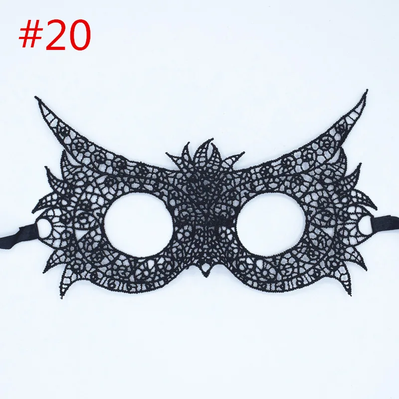 1 шт. ролевые игры. Черная Женская Сексуальная кружевная маска вечерние маска для хеллоуина и карнавала Венецианский костюм Карнавальная маска анонимный карнавал - Цвет: 20 owl