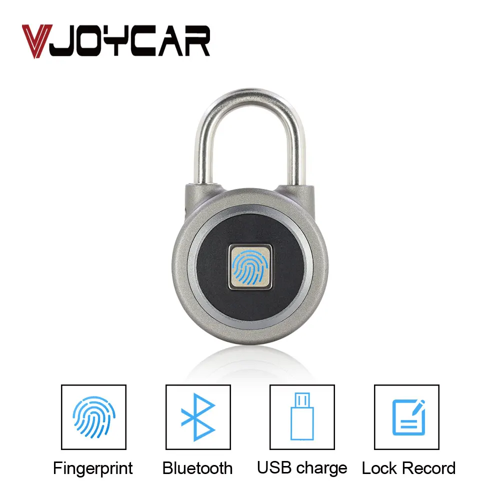 

Waterproof Keyless Portable Smart Bluetooth Fingerprint Lock Padlock Anti-theft System IOS Android APP Control Door Cabinet Lock