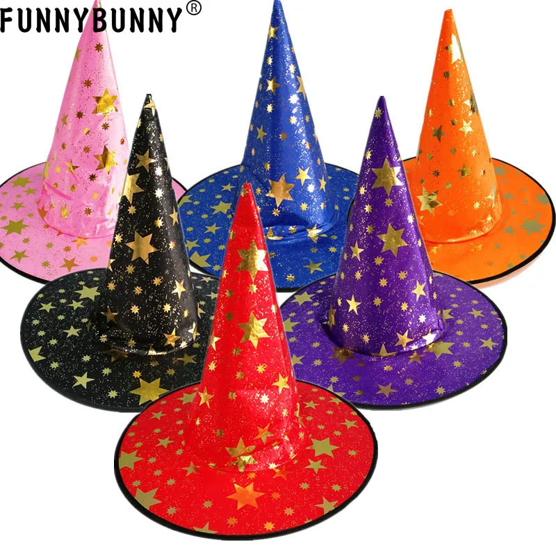 

FUNNYBUNNY Children Kids Wizard Hat Witch's Pointed Hat Halloween Party Fancy Dress decoration