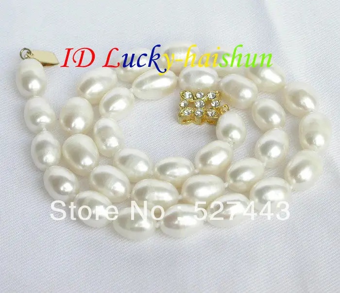 

Wholesale free shipping >>Genuine 13mm pear white Freshwater pearls necklace