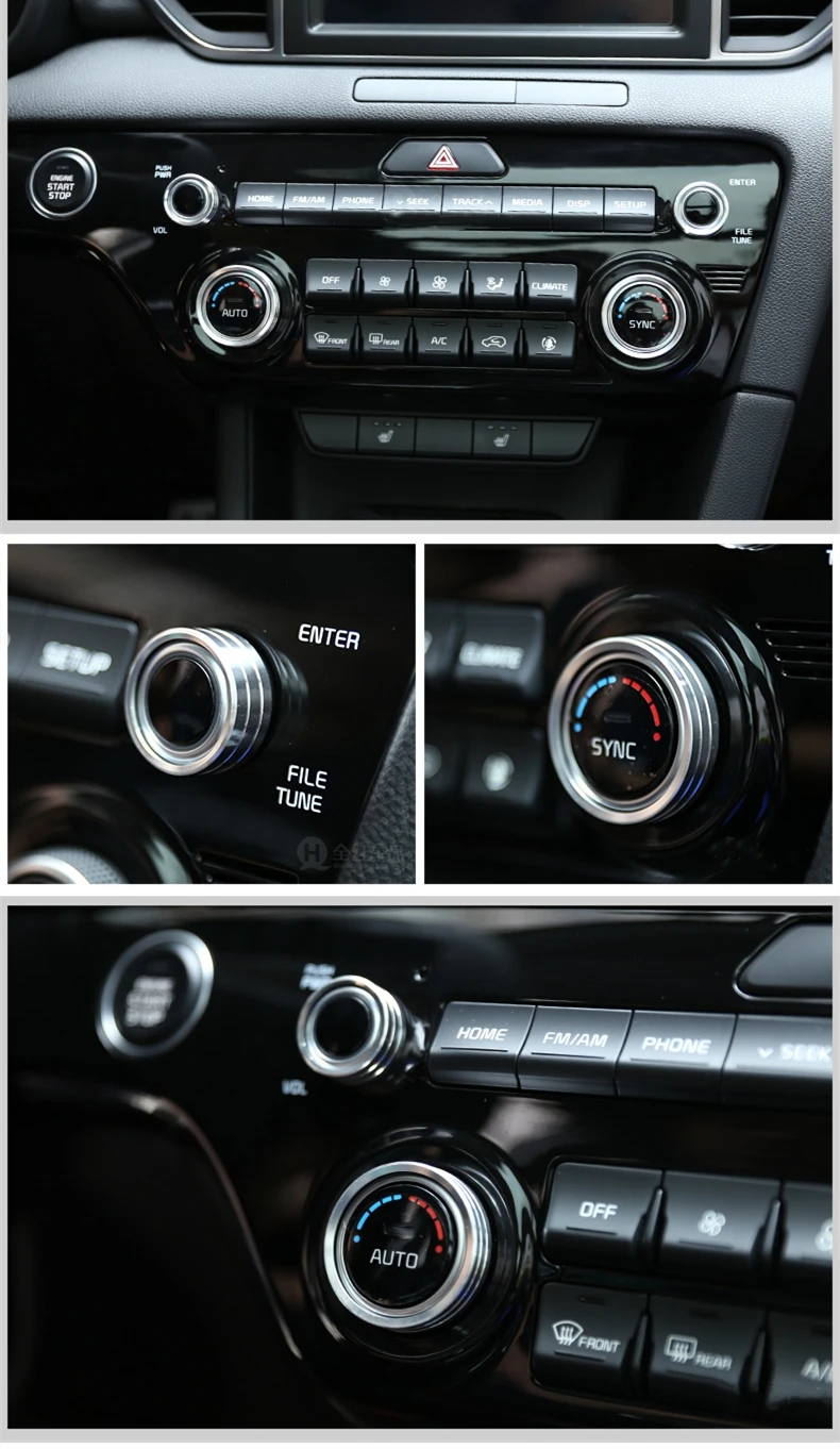 Автомобильный Кондиционер вращающаяся декоративная рамка для кнопки украшение интерьера автомобильные аксессуары для kia sportage 3