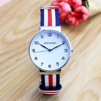 

JINNAIER famous brand men women children boys couples fashion quartz waterproof watches students canvas electronic Wrist watch