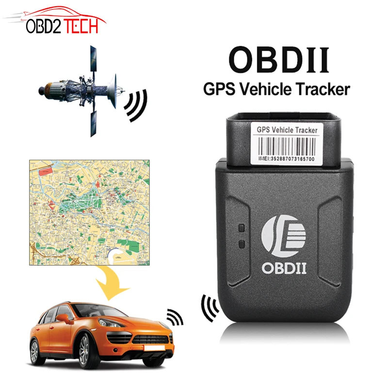 TK206 Mini OBD2 gps трекер gprs в реальном времени система слежения за автомобилем