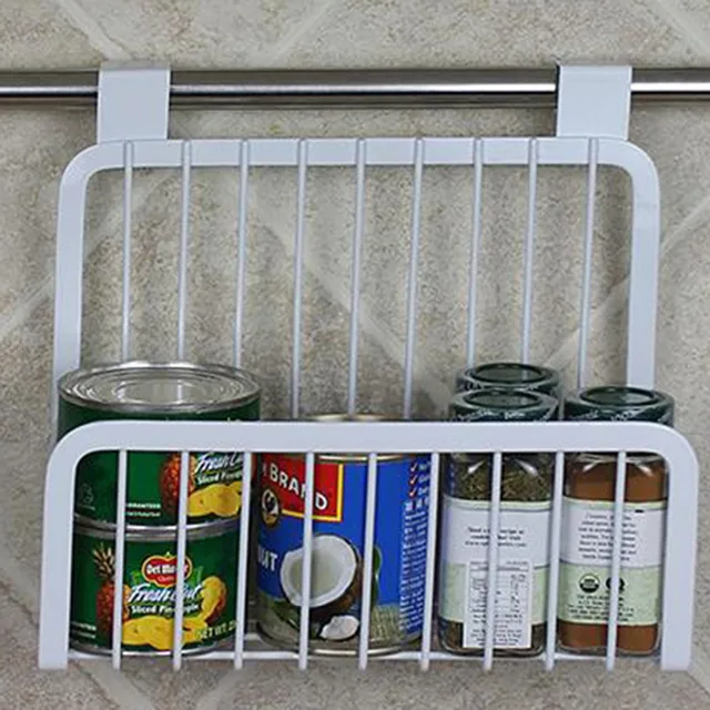 Best Price Creative Metal Over Door Storage Basket Practical Kitchen Cabinet Drawer Organizer Door Hanger Storage Basket With The Hook