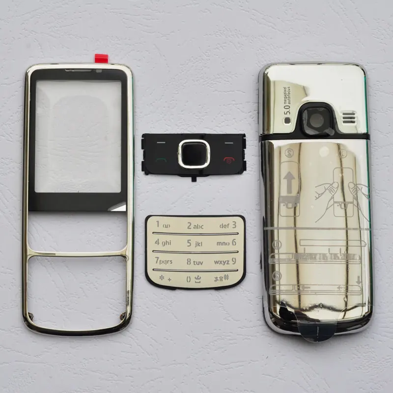 ZUGZUC для Nokia 6700 6700C английский/клавиатура с русским шрифтом полный металлический корпус для ремонта мобильного телефона
