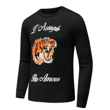 Новинка г. Мужские Роскошные Зимние Повседневные свитера с вышивкой в виде тигра, пуловер с азиатской вилкой, размер High Drake# E213