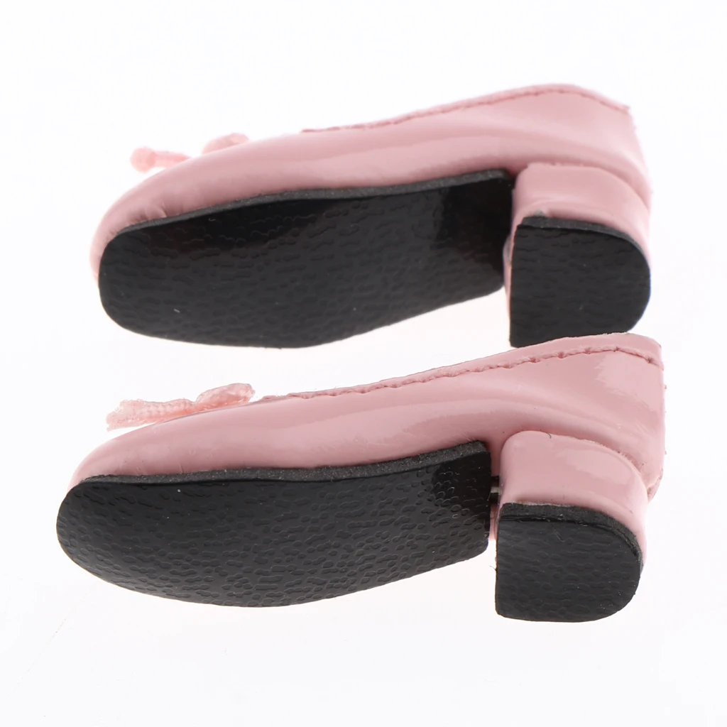 1/6 BJD Cute Princess Leather High Heel Shoes Leisure Clothes for Blythe Dress Up Accessory