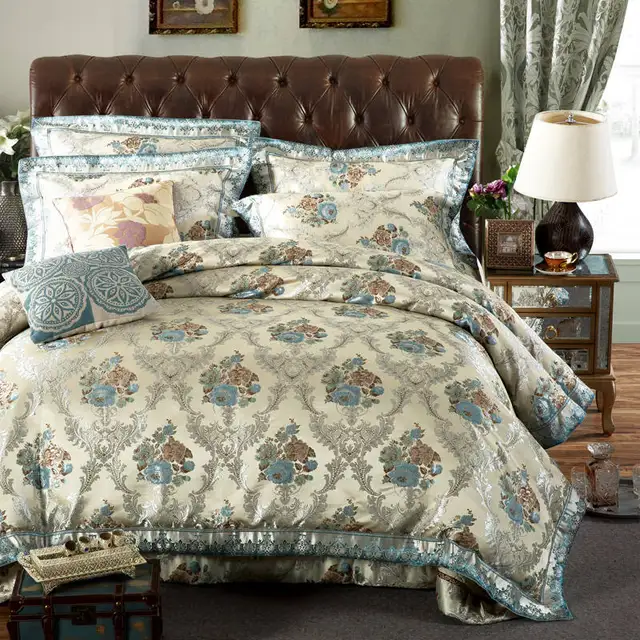 Cotton Quilted Bedspreads King Sizes Luxury Jacquard Embroidered