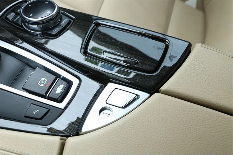 Черная пепельная древесина для BMW 5 серии F10 2011- 520li 525li 530li ABS центральная консоль панельная Накладка для коробки передач отделка автомобильные аксессуары