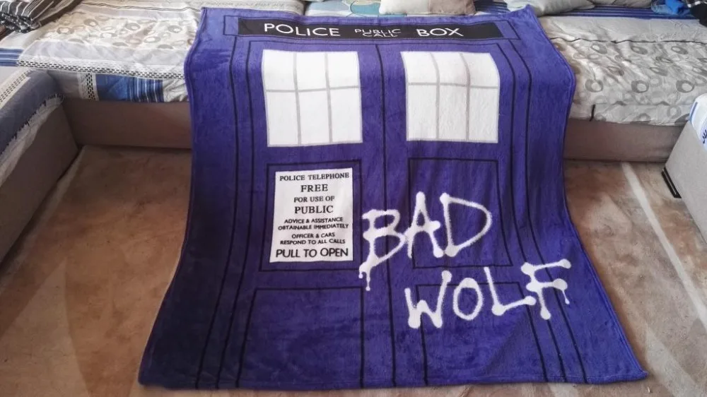

Home Textiles Anime Blanket Doctor Who Blanket Baby Sheet Summer 150*130cm Twin Bed Polar Fleece Fabirc Children Soft Blanket