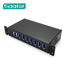 Sipolar USB 3,0 концентратор дизайн с адаптером питания алюминий 7 портов USB зарядное устройство концентратор Черный