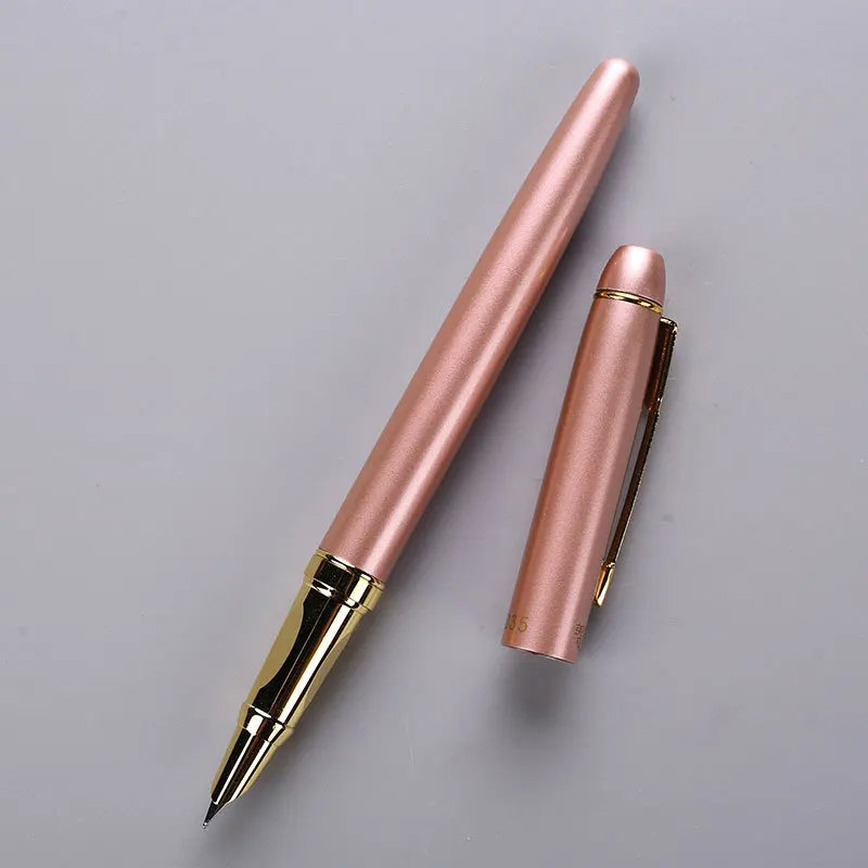 1 шт. 4 цвета ручки Iraurita авторучка золотой металлический стержень авторучка каллиграфия ручки малыша канцелярские школьные принадлежности офис - Цвет: Розовый