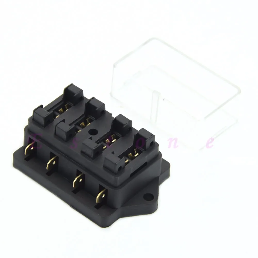 

4 Way Circuit Automotive Middle-sized Blade Standard Fuse Box Block Holder BX
