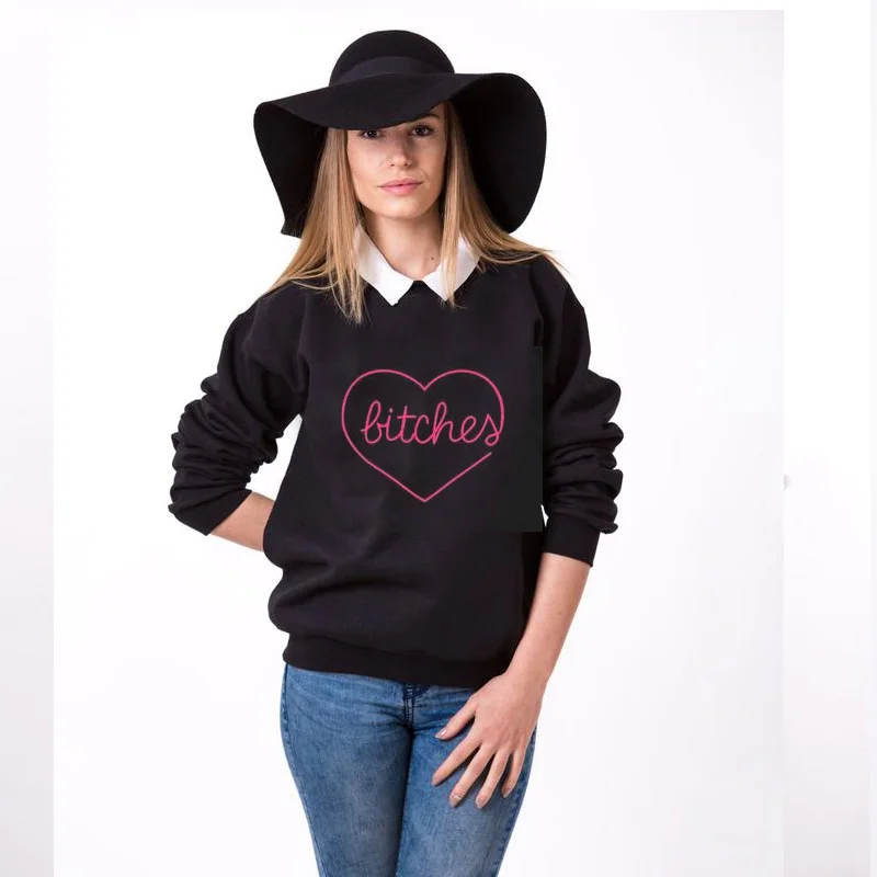 Комплект брелков Best Bitches Crewnecks BFF свитшоты Женская Повседневная Толстовка "сестра" лучшие друзья забавные толстовки с длинными рукавами Прямая поставка - Цвет: 9