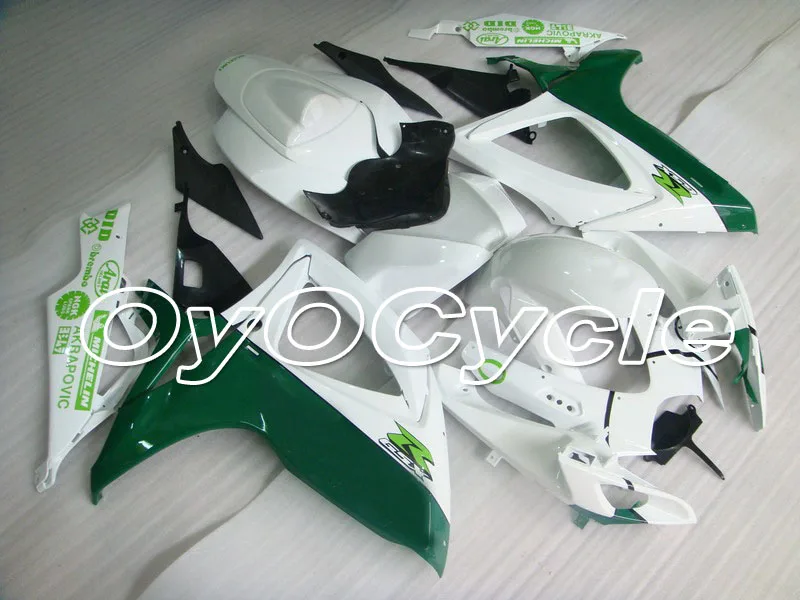 

For 06-07 Suzuki GSXR600 GSXR750 K6 K7 GSXR 600 750 Injection Motorcycle ABS Fairing Bodywork Kit 2006 2007 White Green