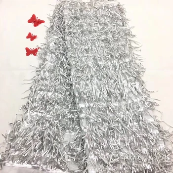 

latest french laces fabric high quality 2017 sequin mesh fabric African Tulle Lace Fabrics Sequins Wedding Nigeria lace