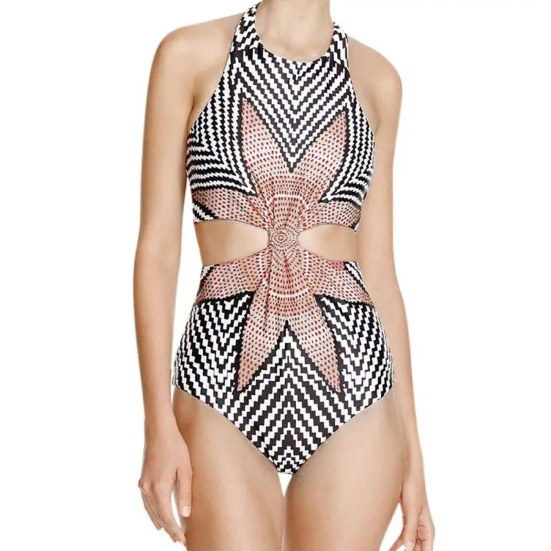 

Good! Swimwear Women Bodysuit Sets Sexy Printed One Pieces Striped Swimsuit Maillot De Bain Piece Hot Sale im im