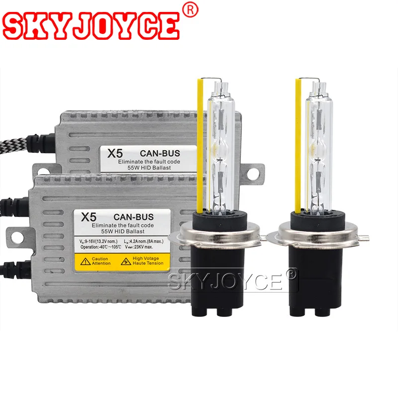 SKYJOYCE 55 W Xenon H7 Canbus HID комплект ДЛТ X5 55 W Canbus балласт ксенона H1 H11 H7 HB3 HB4 9012 D2H 5500 K фар автомобиля лампа комплект