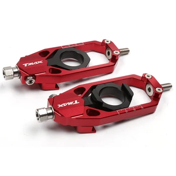 

Motorcycle Accessories CNC Aluminum Tensioners Rear Axle Spindle Chain Adjuster Blocks For YAMAHA TMAX 530 T MAX 530 2012-2016
