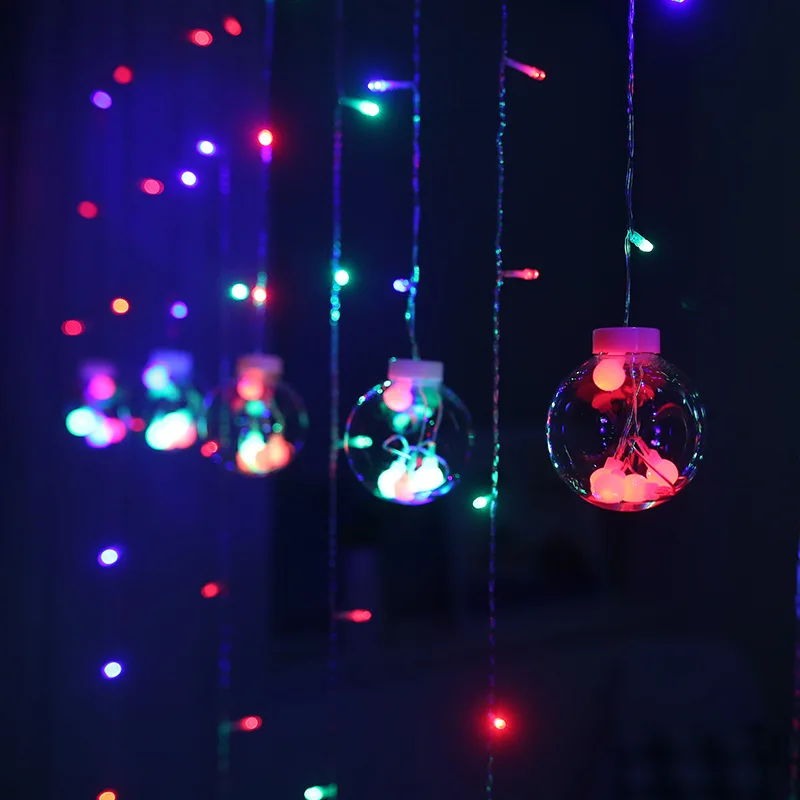 

Wish Ball Globe LED String Lights Curtain String Fairy Light Backyard Patio Decorative Outdoor Garland Wedding Lights