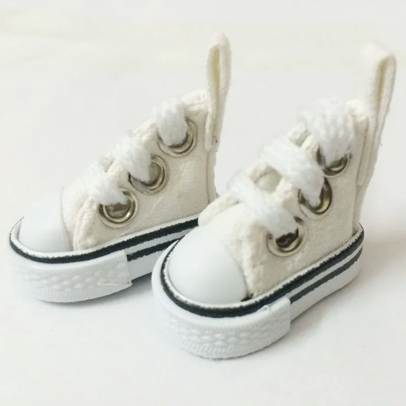 

Cute Mini Canvas Shoes 3.5 cm for BJD Dolls,BJD Doll Shoes Accessories Assorted Colors Toy Shoes 5 Pair
