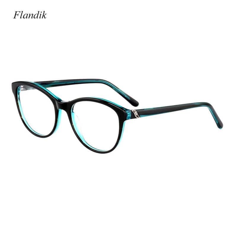 

Acetate Optical Myopia Glasses Frame Women Men Oversized Cateye Clear Lens Big Frame Light Metal Spectacles Blue Light Blocking