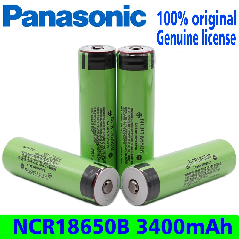 

Panasonic original NCR18650B 3.7V 3400mAh 18650 rechargeable lithium battery for flashlight battery Bonus cap electrical tools