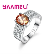 YAAMELI Fashion Crystal CZ Stone Wedding font b Engagement b font font b Rings b font