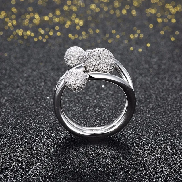 Bague boule argent