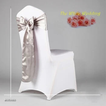 

Free Shpping to USA 100 Cheap Ivory Chair Sashes For Wedding Chair Cover Sash