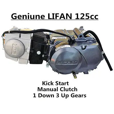 

125CC LIFAN ENGINE KIT MOTOR MANUAL CLUTCH DIRT/PITBIKE/MOTORBIKE 1 DOWN 3 UP