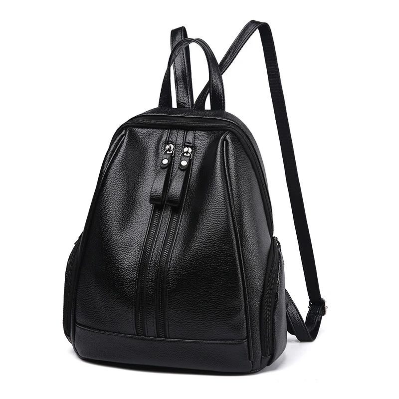 Женские рюкзаки из искусственной кожи, винтажная женская сумка на плечо, дорожная женская сумка, Mochilas, школьные сумки для девочек, преппи XA251H - Цвет: Black