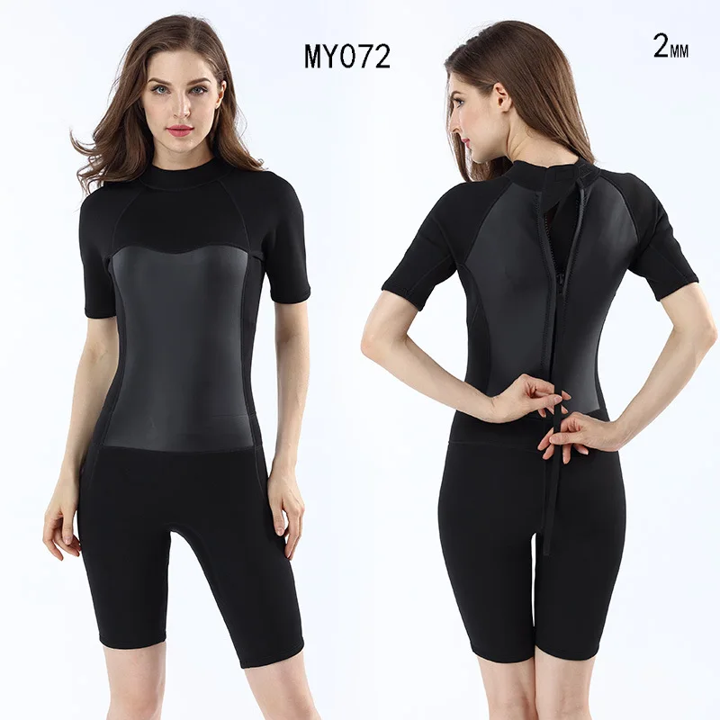 2019 New Anti-UV Lycra Short Sleeve Triathlon Wetsuit  Women Surfing Wet Suit for Swimming Sucba Diving Skin Swimsuit Equipment