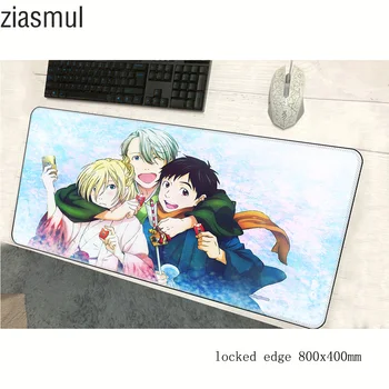 

yuri on ice mouse pad 800x400x2mm mats xl Computer mouse mat gaming accessories Adorable large mousepad keyboard games pc gamer