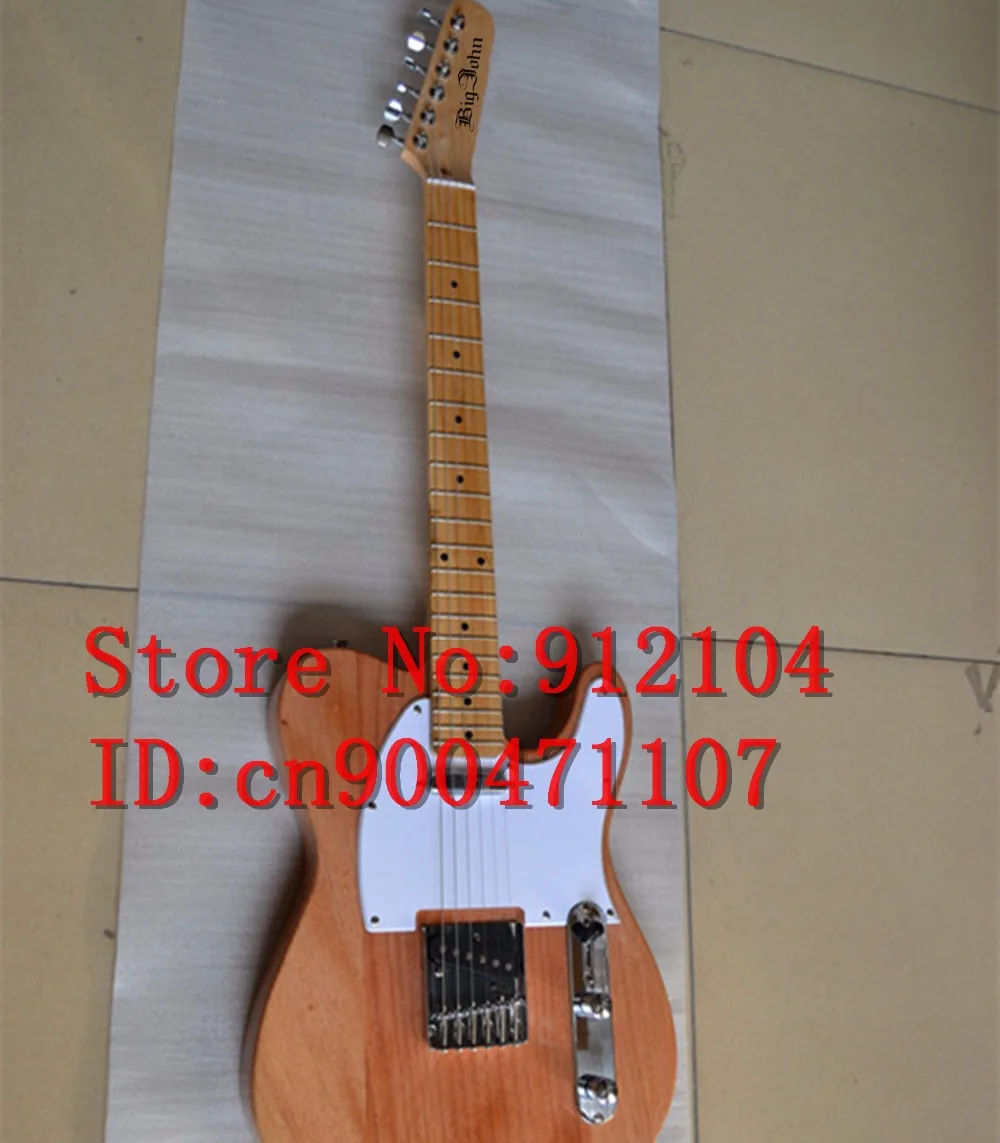 

new Big John mahogany body single wave electric guitar in natural F-1055